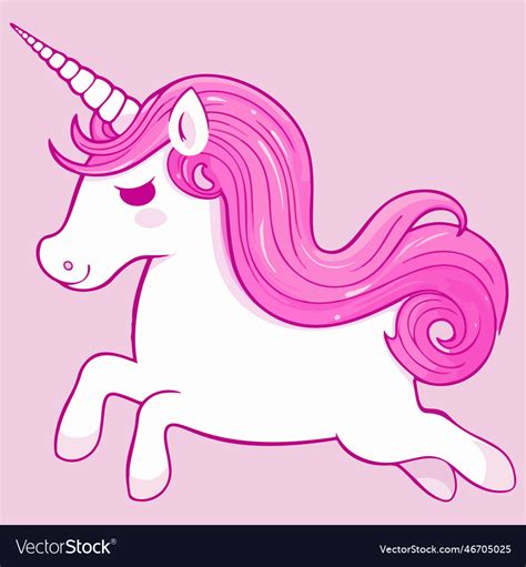 A Of Pink Unicorn Royalty Free Vector Image Vectorstock