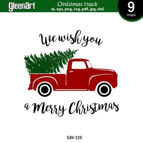 Christmas Truck Svg Christmas Tree Svg Old Red Truck Svg - Etsy | Christmas truck, Christmas ...