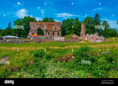 Viljandi Castle Ruins in Estonia Stock Photo - Alamy