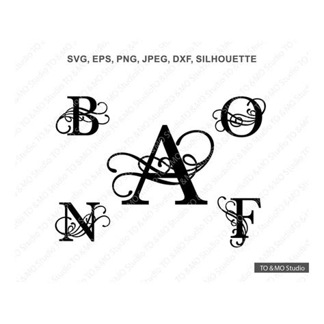 Monogram Svg Monogram Alphabet Svg Monogram Clipart Flour Inspire