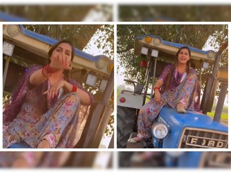 Sexy Hariyanvi Dancer Sapna Choudhary Sat On The Tractor And The Camera