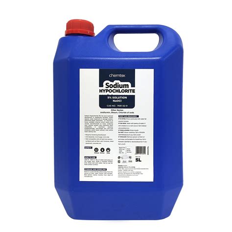 Liquid Chlorine Disinfectant 5ltr Chemtex Online Shop