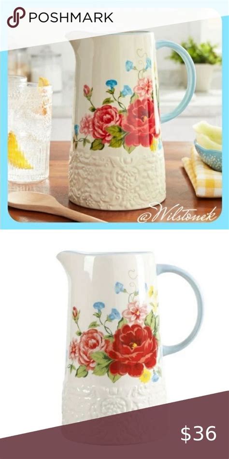 The Pioneer Woman Sweet Rose Quart Pitcher Pioneer Woman Kitchen