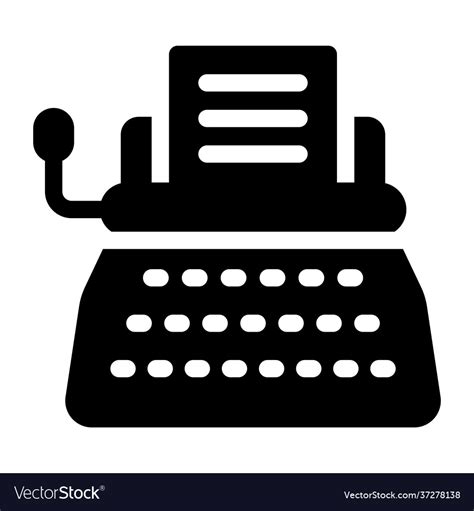 Typewriter Royalty Free Vector Image Vectorstock