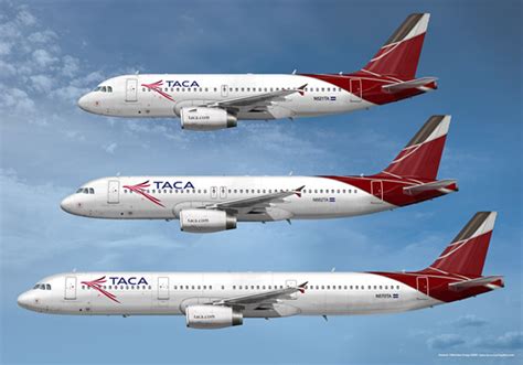 TACA Airbus A319, A320, A321 Fleet New Livery Profile Illustrations - a ...