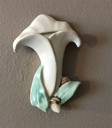 Mccoy Pottery Calla Lily Wall Pocket Wall Vase Wall Sconce Flower