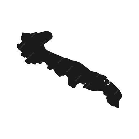 Puglia map region of italy vector illustration | Premium Vector