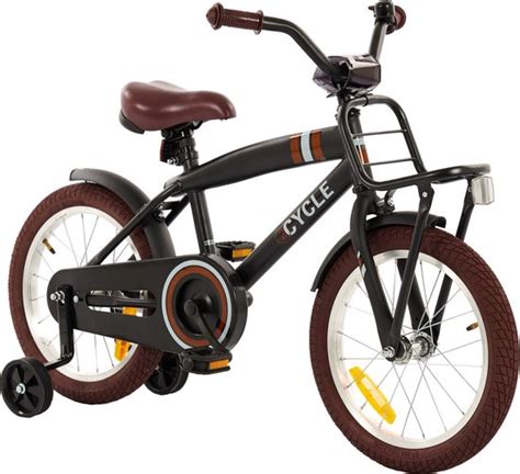 Cycle Cargo Kinderfiets Inch Mat Zwart Jongensfiets Bol