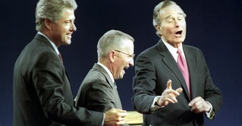 Clinton Bush And Perot Attend Third And Final Presidential Debate