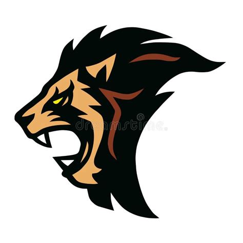 Angry Lion Head Roaring Esport Mascot Logo Vector Design Stock Vector Illustration Of Mascot