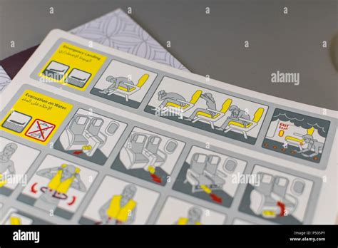 Tarjeta De Seguridad Del Avión Fotografías E Imágenes De Alta Resolución Alamy