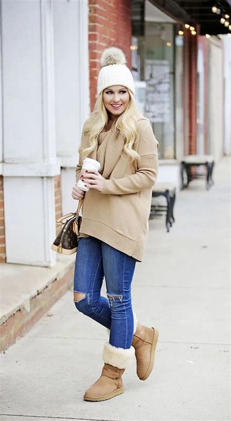 25 Cute Outfits To Wear With Uggs Boots This Winter 22 Winter Outfits