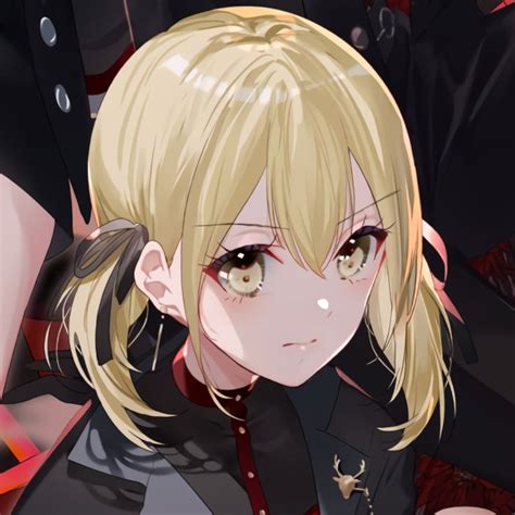 Blonde Haired Anime Character In Black Clothes