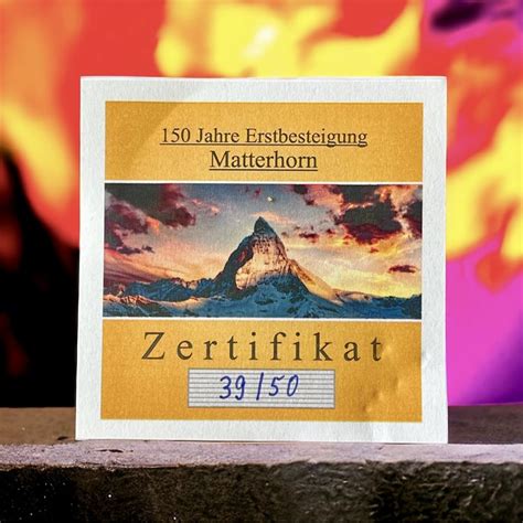 Silbermedaille 5 Unzen 999 Fein Erstbesteigung Matterhorn Kaufen Auf