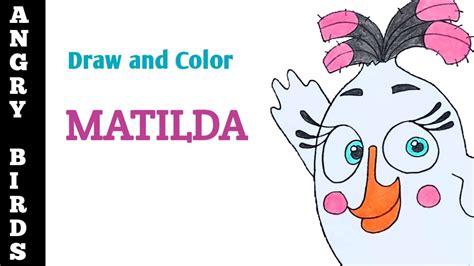 How To Draw Matilda From Angry Birds Movie Yaazhinifineart Youtube