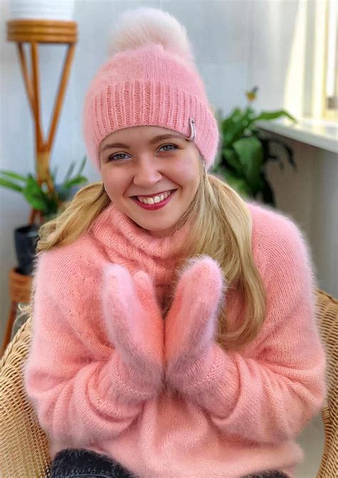 Meredith Loves Knitwear Fluffy Sweater Winter Knit Hats Angora Sweater