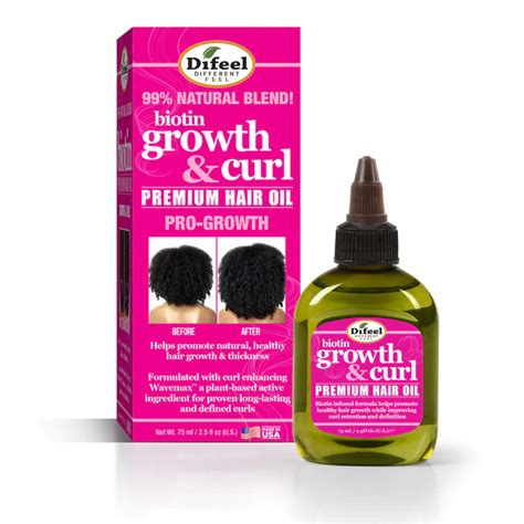 Difeel Growth And Curl Biotin Hair Oil 2 5oz Ensley Beauty Supply