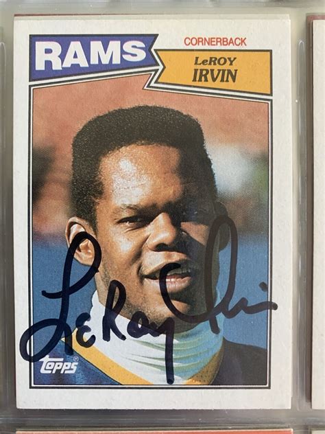 Leroy Irvin Football Cards Cards Autographed Ebay