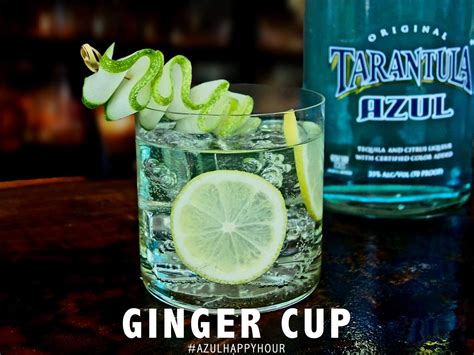 Ginger Cup 2 Ounces Tarantula Azul 4 Ounces Ginger Ale 12 Inch