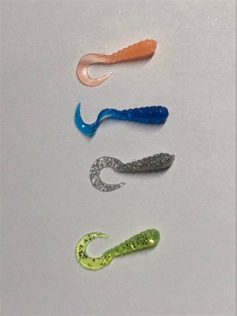 100 1 Curly Tail Grubs Fishing Lures Jigs Curl Twister Etsy Fishing