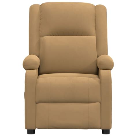 Zerodis Fauteuil De Massage Inclinable Lectrique Marron Velours Hb