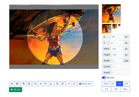 Cắt ảnh online - công cụ cắt ảnh trực tuyến miễn phí 2025