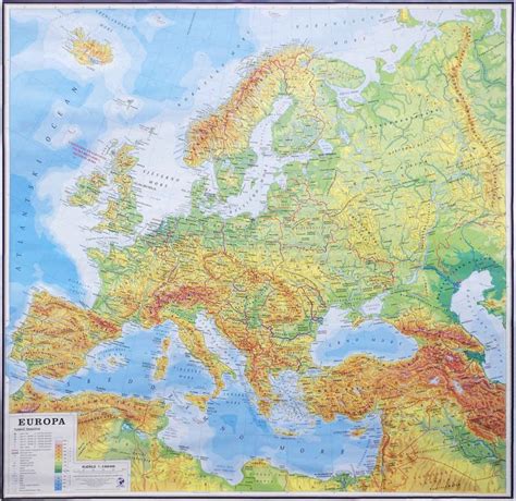 Geografska Karta Europa 182×178 Cm Gd Dizajn