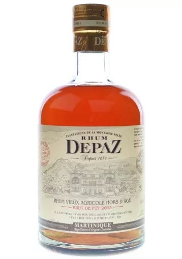 Depaz Millésime 2003 Brut de fût Rhum de la Martinique