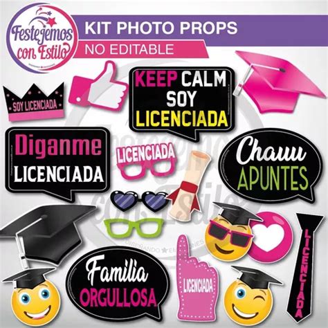 Photo Props Imprimible Egresado Graduaci N Licenciada