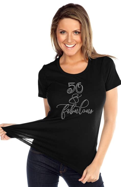 Bling 50 And Fabulous Shirt 50th Birthday Shirt Fifty And Fabulous