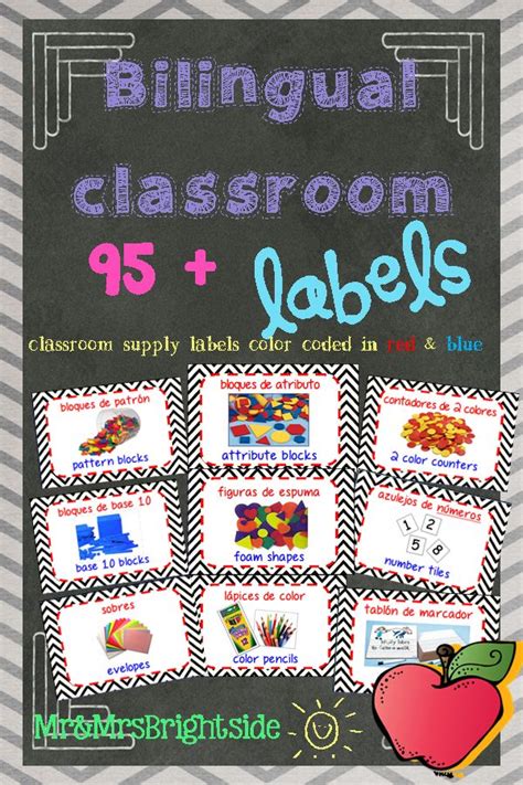 Dual Language Labels For Classroom Supplies Dual Language Classroom
