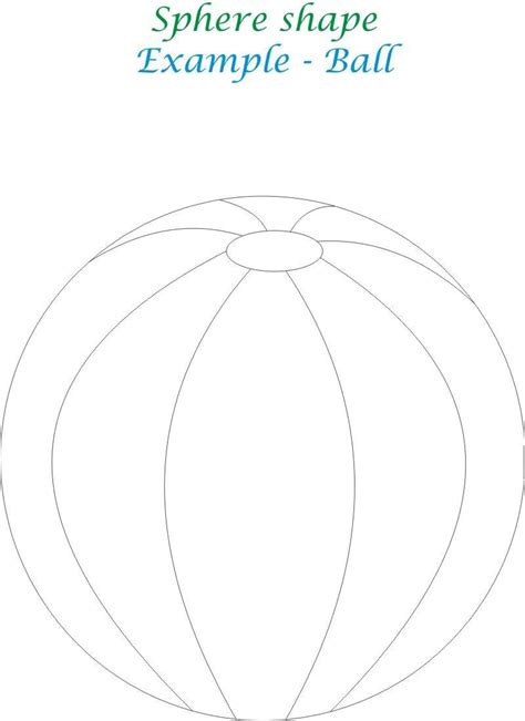 Sphere Shape Coloring Printable Page For Kids