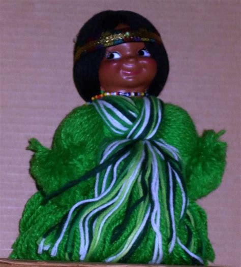 homemade native american yarn doll