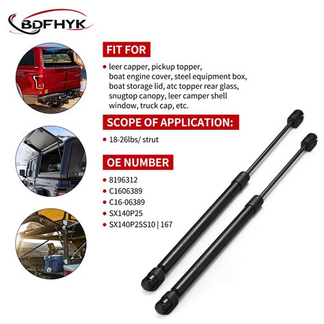 Snapklik C Inch Lbs Truck Camper Shell Gas Shocks