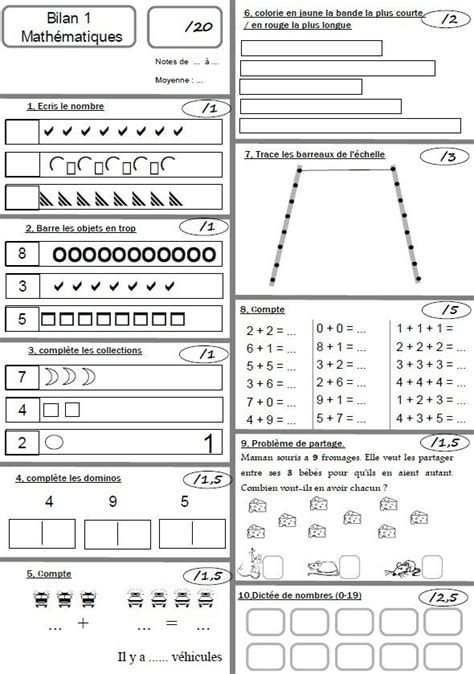 Maths Cp Contr Les Le Tableau Blanc Math Matiques Cahier De