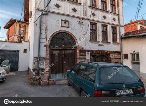 Prizren Kosovo Feb 2024 Arquitetura Otomana Tradicional Vista Geral Rua