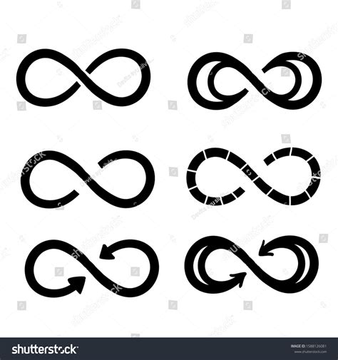 Infinity Symbols Eternal Limitless Endless Life Stock Vector Royalty Free 1588126081