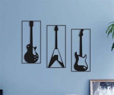 Guitar Metal Wall Art Metal Music Wall Decor Music Wall Art Etsy