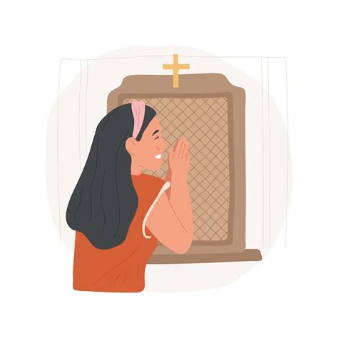 Ilustración de vector de dibujos animados aislados de penitencia