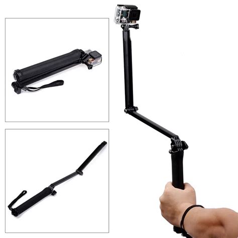 3 Way Go Pro Tripod Monopod Extendable Selfie Stick For Gopro Hero5