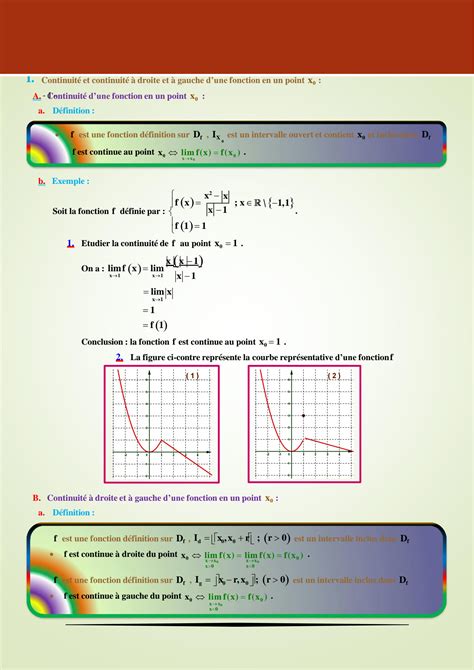 SOLUTION Limites Et Continuite Cours 01 Studypool