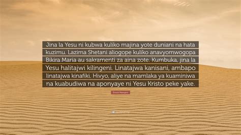 Enock Maregesi Quote Jina La Yesu Ni Kubwa Kuliko Majina Yote Duniani