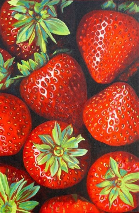 Pin Von Michele Sartin Auf Sweet Strawberries Essen Malerei Bunte