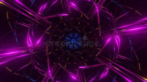 Waving Pulsating 3D Kaleidoscope Mandala Abstract Background Vj