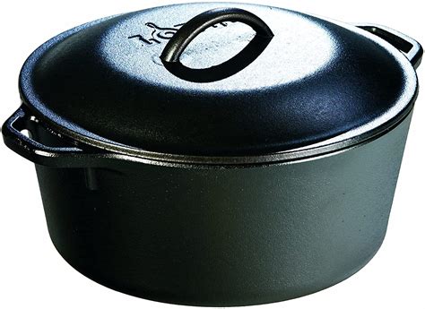 Buy Lodge 5 Qt Vb123 Black L8dol3 Quart Cast Iron Dutch Oven Pre