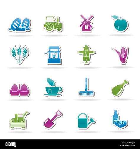 Agricultura Y Ganadería Icons Set De íconos Vectoriales Imagen Vector De Stock Alamy