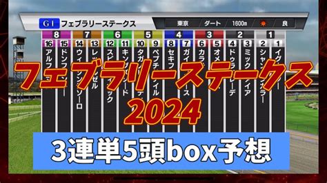 【フェブラリーs】【2024年】3連単5頭boxなら大体当たる⁈ ウィルソンテソーロ ドゥラエレーデ キングズソード注オメガギネス