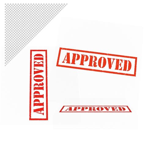 Premium Psd Approved Stamp Png