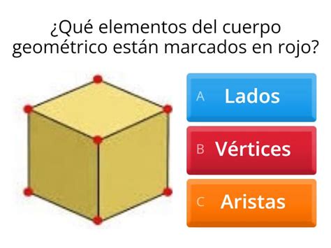 Elementos de los cuerpos geométricos Quiz