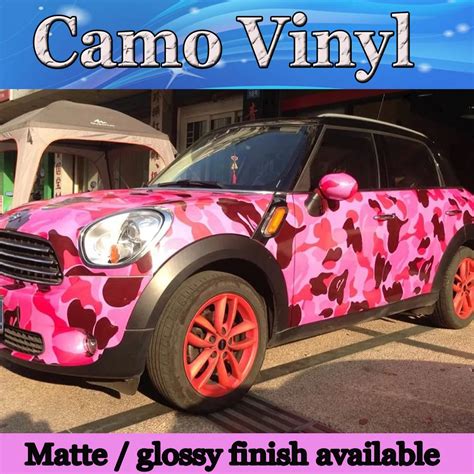 Leopard Pink Camo Vinyl Wrapping Car Wrap Sticker Camouflage Car Sticker With Air Free Vehicle